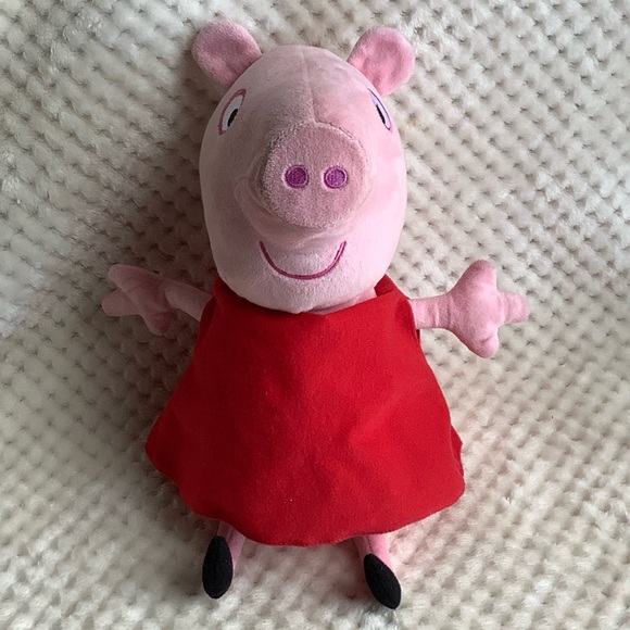 Talking Peppa Pig Plush Stuffed Animal Toy Embroidered Eyes - Picture 4 of 15